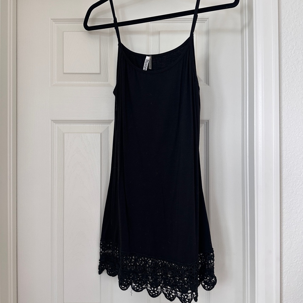 Mini Black Slip Dress